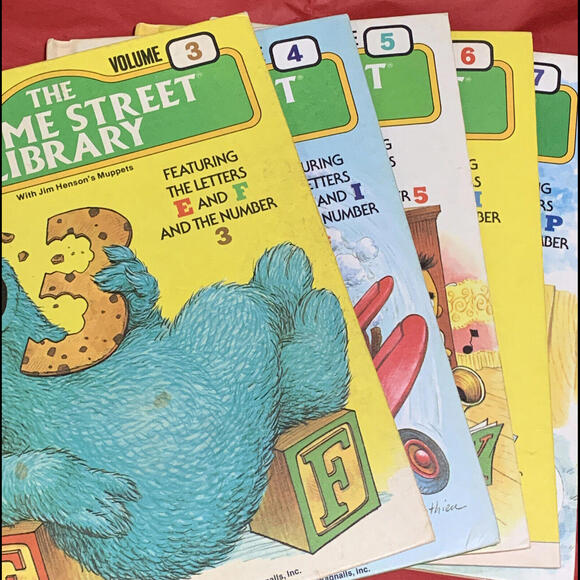 Vintage Set “The Sesame Street” Library Volume 3-7 Hardcover Children’s Books - Picture 2 of 14